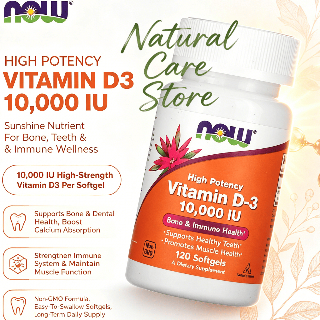 【Nhập khẩu từ Mỹ】Viên uống NOW Vitamin D3 10000 IU 120 viên