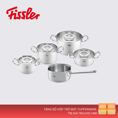[Trả góp 0%] Bộ nồi Fissler Original Profi 5 món nắp kính có quánh-Hàng chính hãng bảo hành 24 tháng