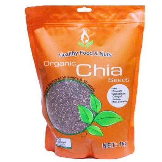 Hạt chia hữu cơ Healthy Food & Nuts 500g, 1kg (Úc)