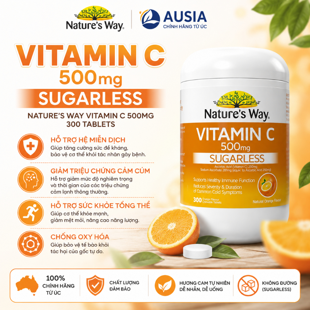 Nature's Way Vitamin C 500mg 300 Tablets