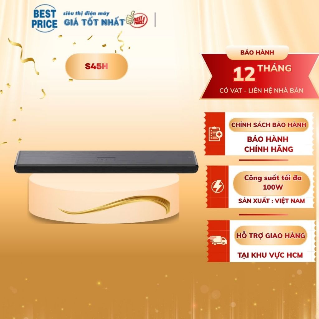 S45H loa thanh soundbar TCL S45H 100w kết nối Optical, USB, HDMI, Bluetooth, cắm điện dùng