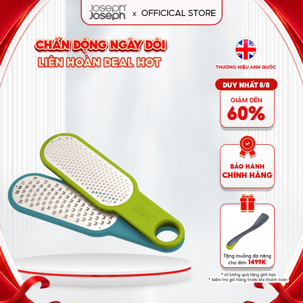 Bộ 2 dụng cụ bào vụn thô & mịn Joseph Joseph Duo (Opal) - 006490