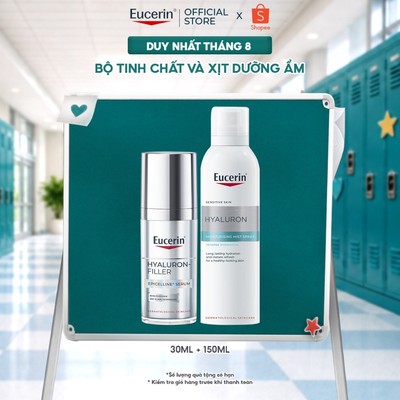 [KOL x Eucerin] Bộ Tinh chất Eucerin Hyaluron-Filler Epicelline Serum 30ml + Eucerin Hyaluron Mist Spray 150ml