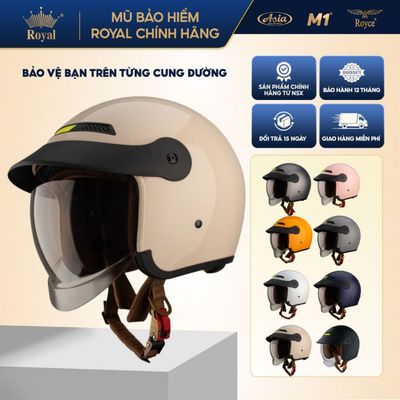 Mũ bảo hiểm 3/4 Royal M139 Lux kính âm mái lưỡi trai, nam và nữ đi xe máy, BH 12 tháng tại NSX