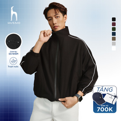 [UPDATE CỔ ĐỨNG] Áo khoác nam VARIANTS vải dù nhám co giãn, trượt nước, form crop trẻ trung, năng động - HUSSIO