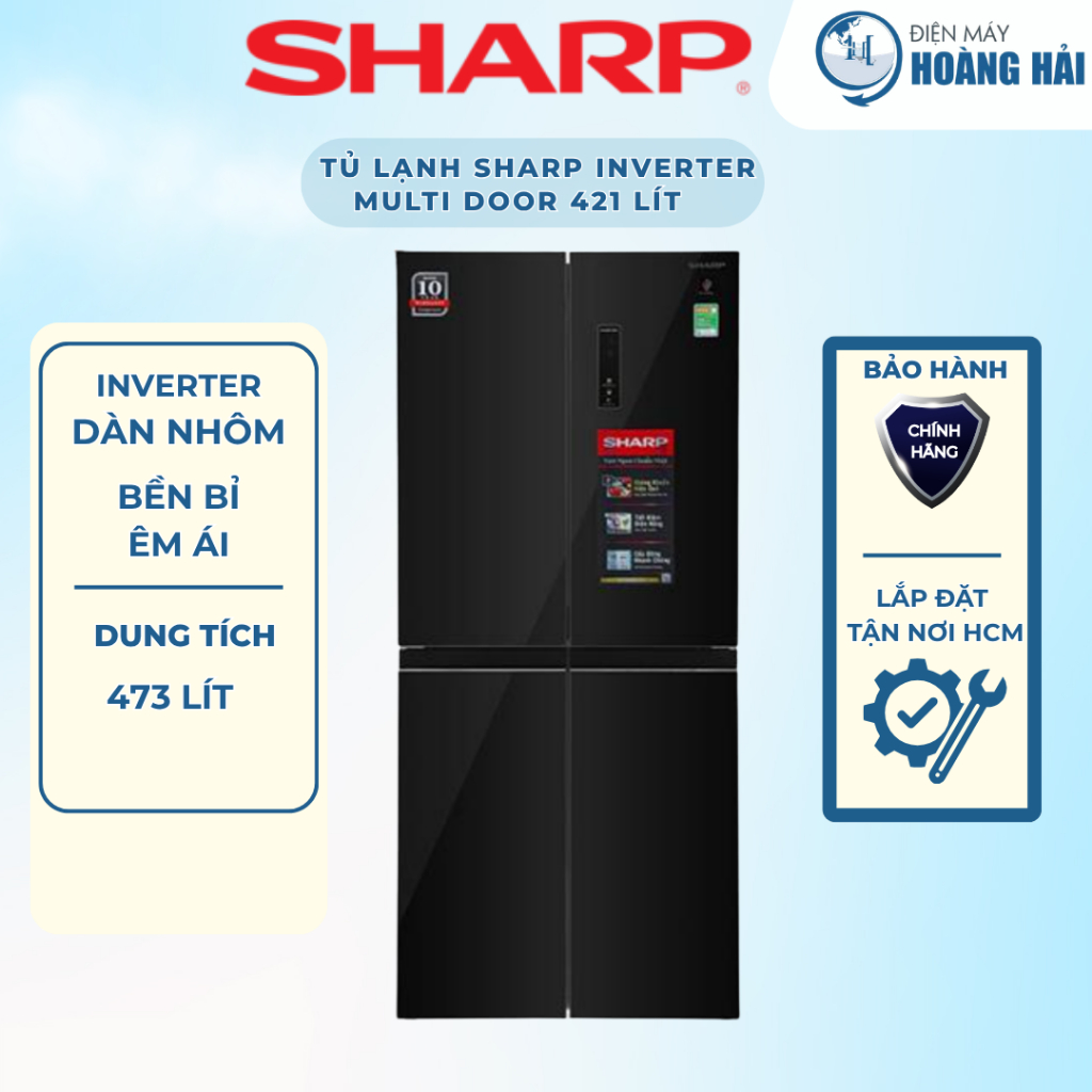 SJ-FXP510VG-BK Tủ lạnh Sharp Inverter Multi Door 421 lít SJ-FXP510VG-BK