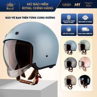 Nhà Sản Xuất Mũ bảo hiểm 3/4 Royal M139 có kính âm màu trà size M L XL XXL đi xe máy đạt chuẩn