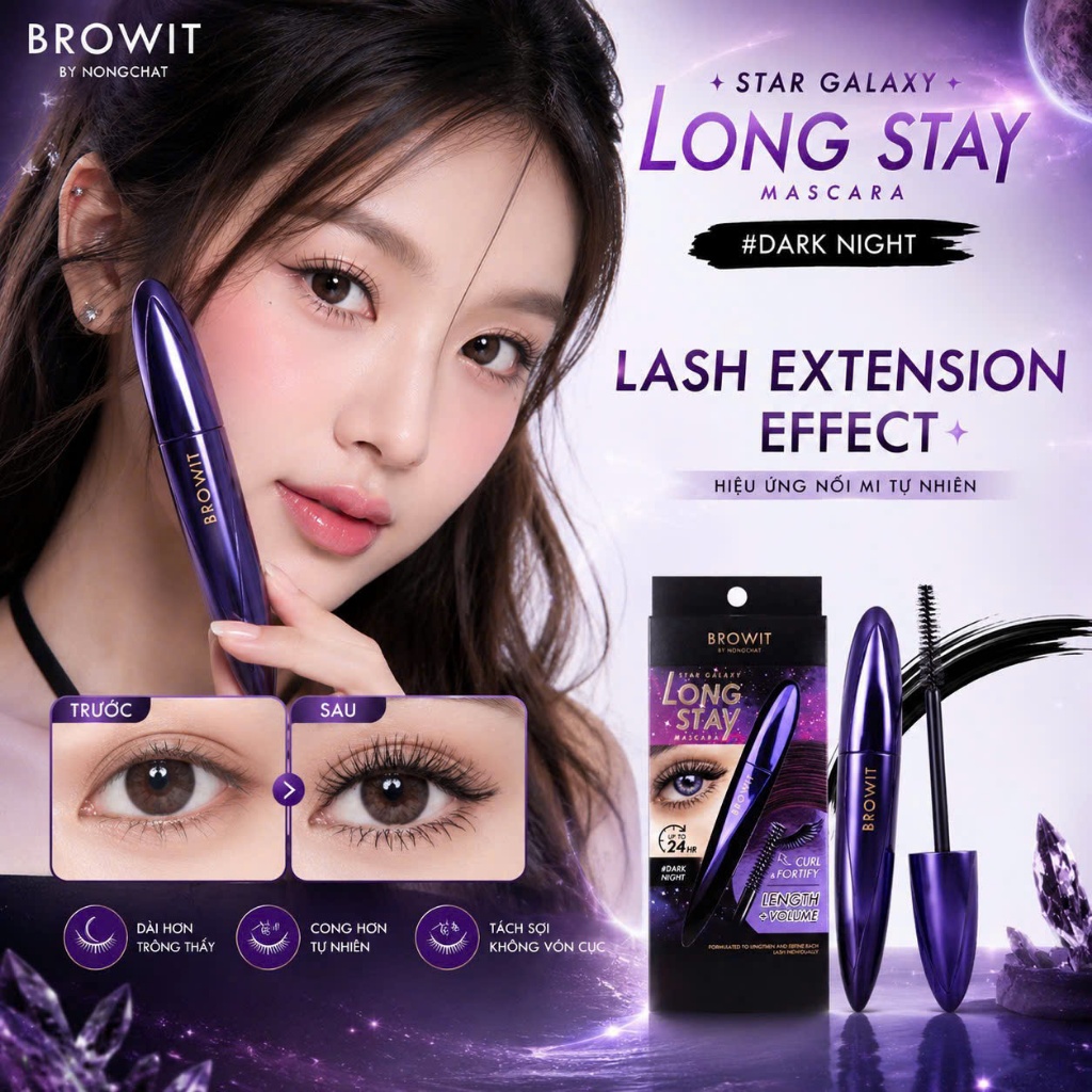 Mascara Nongchat Browit By Nongchat Star Galaxy Long Stay Mascara