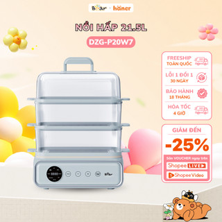 Nồi Hấp Điện Bear 4 Tầng Đa Năng Hấp Xôi Hấp Cá Nguyên Con Hấp Bánh Bao Bảo Hành Chính Hãng 18 Tháng DZG-P20W7