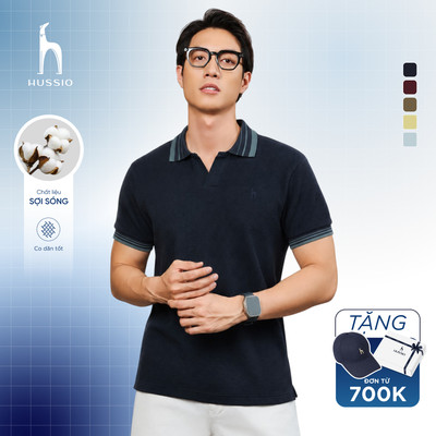 Áo POLO nam chất liệu Sợi Sóng PHUQUY, thoáng mát, thanh lịch, sang trọng BST SỢI SÓNG - HUSSIO