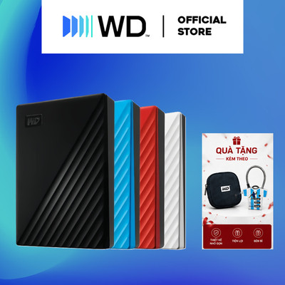Ổ cứng di động Western Digital WD My Passport 2.5" USB 3.2 1TB - WDBYVG0010BBK