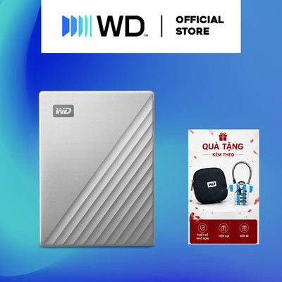 Ổ cứng di động Western Digital WD My Passport Ultra Silver 2.5" USB type C 1TB - WDBC3C0010BSL