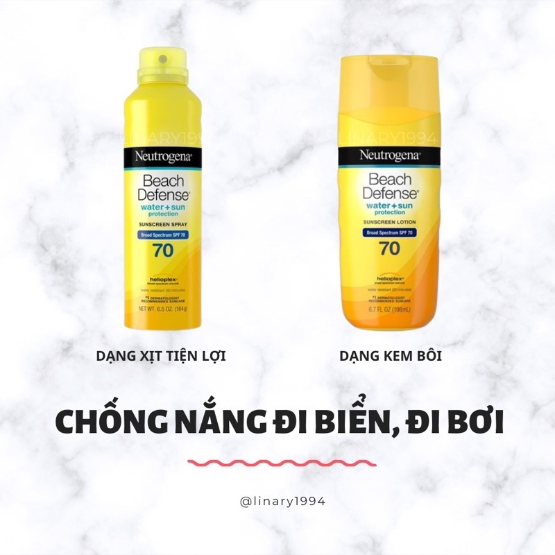 [LINARY1994] Chống Nắng NEUTROGENA Beach Defense (Nhập Mỹ)