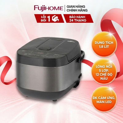 Nồi Cơm Điện Tử 1.8L Fujihome RC18G - 12 Chế Độ Nấu Đa Năng, Công Nghệ Nấu Thông Minh