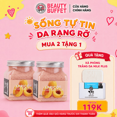 Combo 2 Tẩy tế bào chết toàn thân quả mơ Scentio Apricot Sherbet Body Scrub 350ml/Hộp
