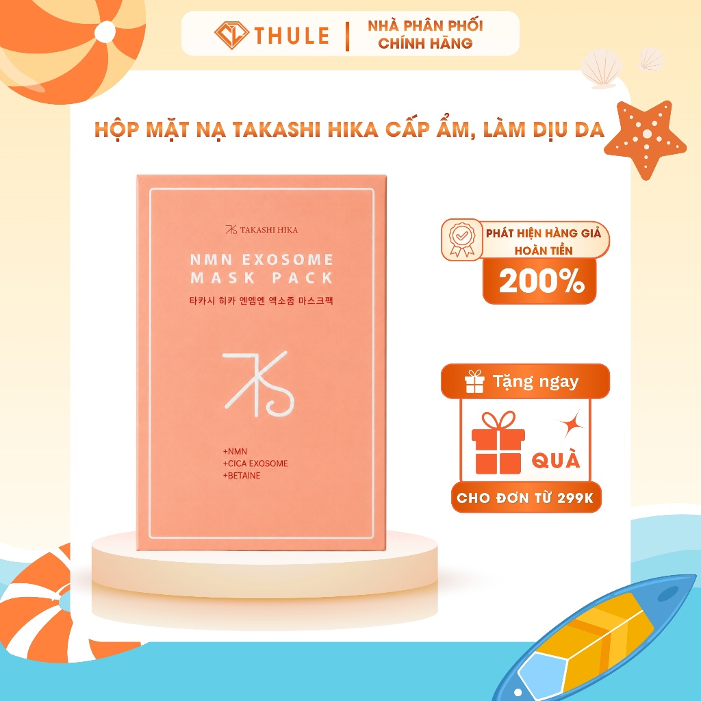 Mặt Nạ Takashi NMN Exosome Hộp Cao Cấp Cho Da Thiếu Nước