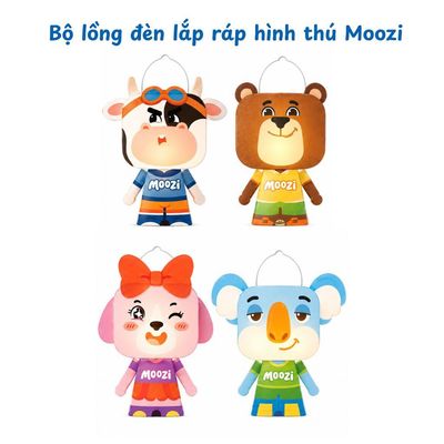 [QUÀ TẶNG KHÔNG BÁN] Bộ lồng đèn lắp ráp hình thú Moozi