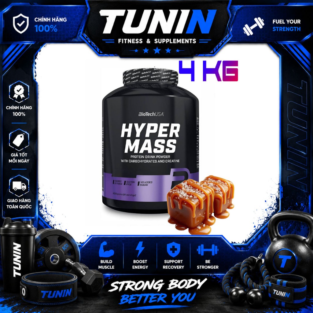 Hyper Mass Hyper 4kg Protein – Sữa Đạm Thể Thao Cao Cấp, Bổ Sung Protein Hằng Ngày Cho Người Tập Gym