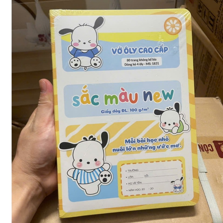 Set 10 Quyển Vở 4 Ô Ly Hải Tiến MS1831 80 Trang– Vở Học Sinh Dòng Kẻ 4 Ô Ly, Giấy Trắng Mịn, Viết Êm