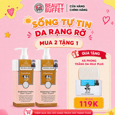 [TIẾT KIỆM HƠN] Combo 2  Dưỡng thể sáng da toàn thân Scentio Double Milk Triple Bright Body Lotion 250ml/chai