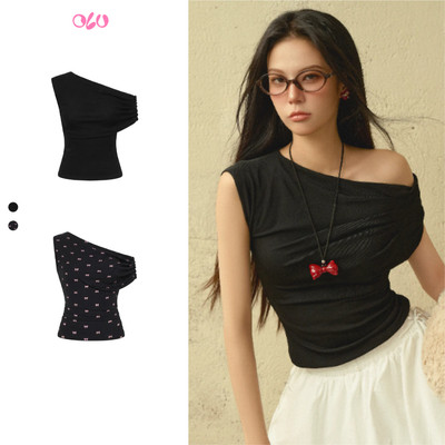 Áo thun OLV ôm sát lệnh vai Kaede 2 kiểu mặc thanh lịch trẻ trung