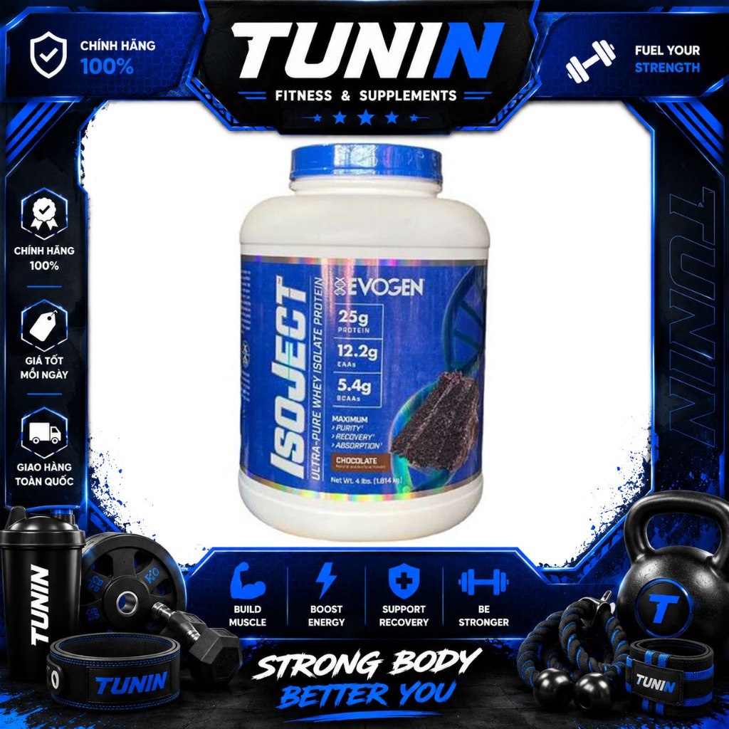 Evogen IsoJect 100% Whey Protein Isolate 1.8kg – Hỗ Trợ Phát Triển Cơ Bắp & Phục Hồi