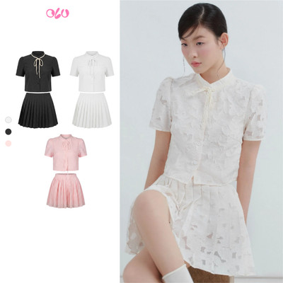 Set OLV áo và chân váy tennis đi chơi Ginny nhiều màu trẻ trung phù hợp đi học đi chơi