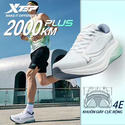 XTEP 2000KM 3.0 Kéo dài giày rộng Giày chạy Breathable Shock kháng mài mòn thể thao chạy giày ,Giày chạy bộ nam
