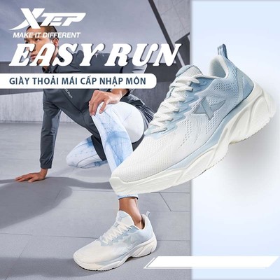 XTEP EASY RUN Giày chạy thể thao nam , Chống trượt và giảm chấn , dày thể thao giày chạy Xtep Ưu đãi, chịu mài mòn