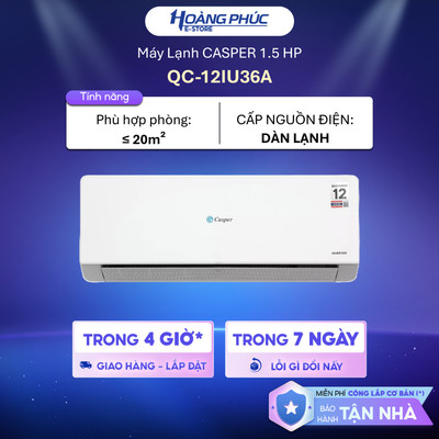 QC-12IU36A - Máy Lạnh CASPER Inverter QC-12IU36A 1.5HP {Toàn Quốc}