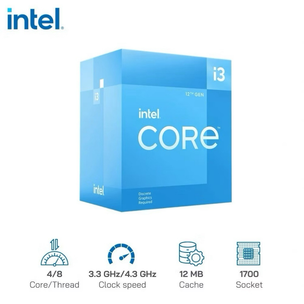 CPU INTEL CORE i3-12100F – GEN 12 – 4 NHÂN 8 LUỒNG