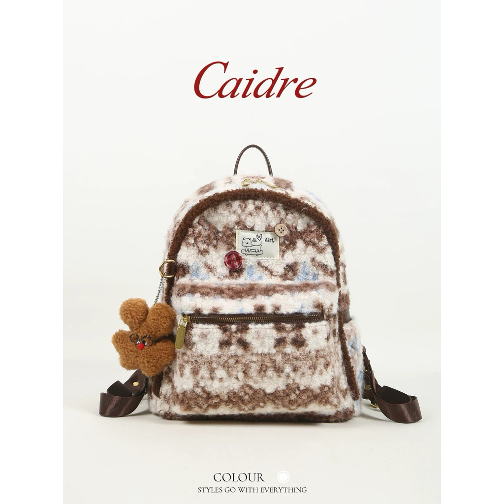 (Order 15 ngày) BALO LEN CAIDRE FAIR ISLE IFASHION – MỀM MẠI, NHỎ GỌN, DỄ THƯƠNG