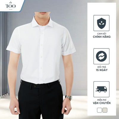 Áo Sơ Mi Trắng Vải Sồi Modal Thoáng Mát Mềm Mịn Hạn Chế Nhăn Vạt Bằng Có Túi Ngực TQQ M001CB
