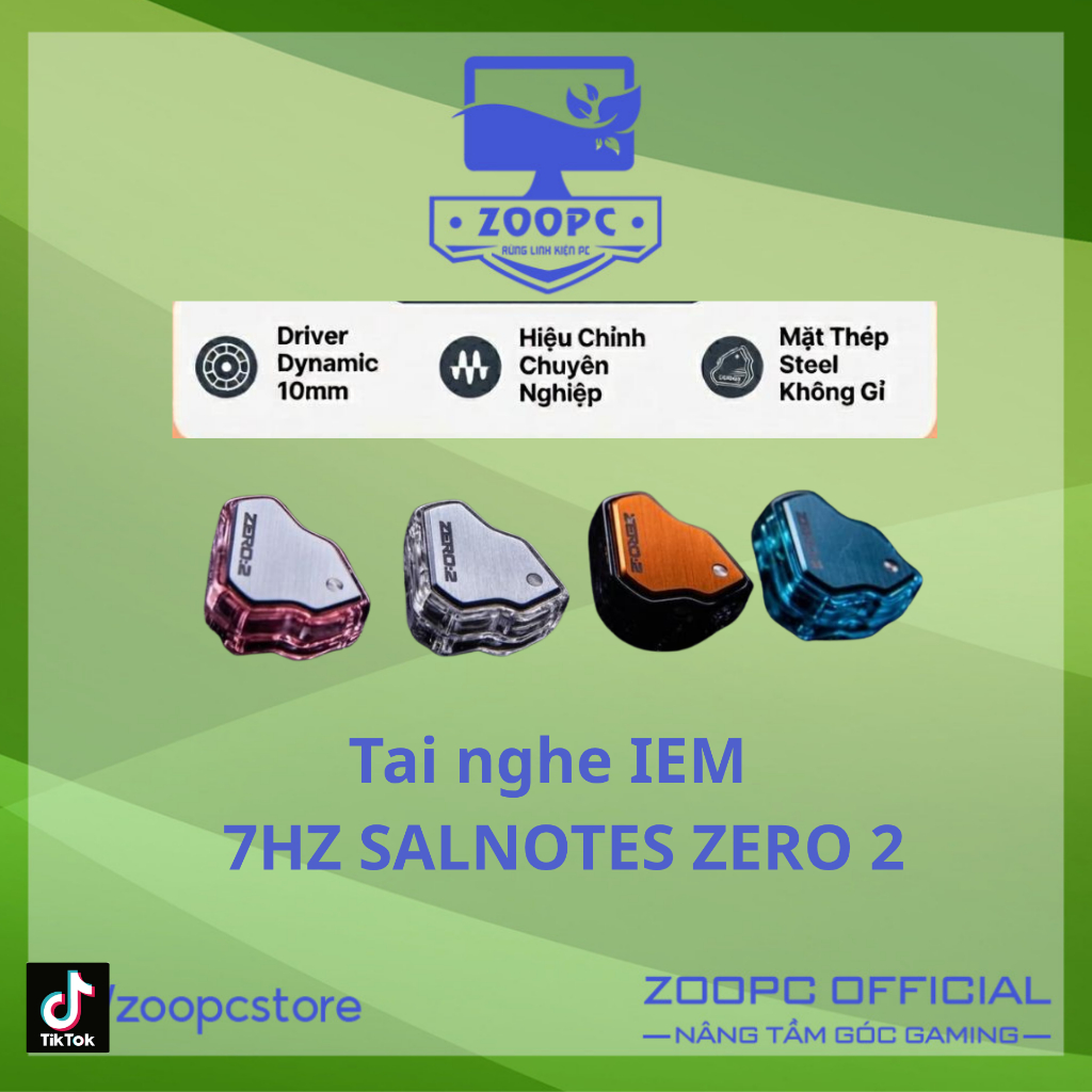TAI NGHE 7HZ SALNOTES ZERO 2, IEM 3.5mm, SIÊU PHẨM IEM QUỐC DÂN GEN 2 | ZOOPCSTORE