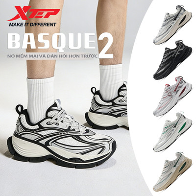 XTEP Dad shoes Giày thể thao nam kiểu casual Giày tăng chiều cao nam xtep nam Giày Giày thể thao thoáng khí mùa hè