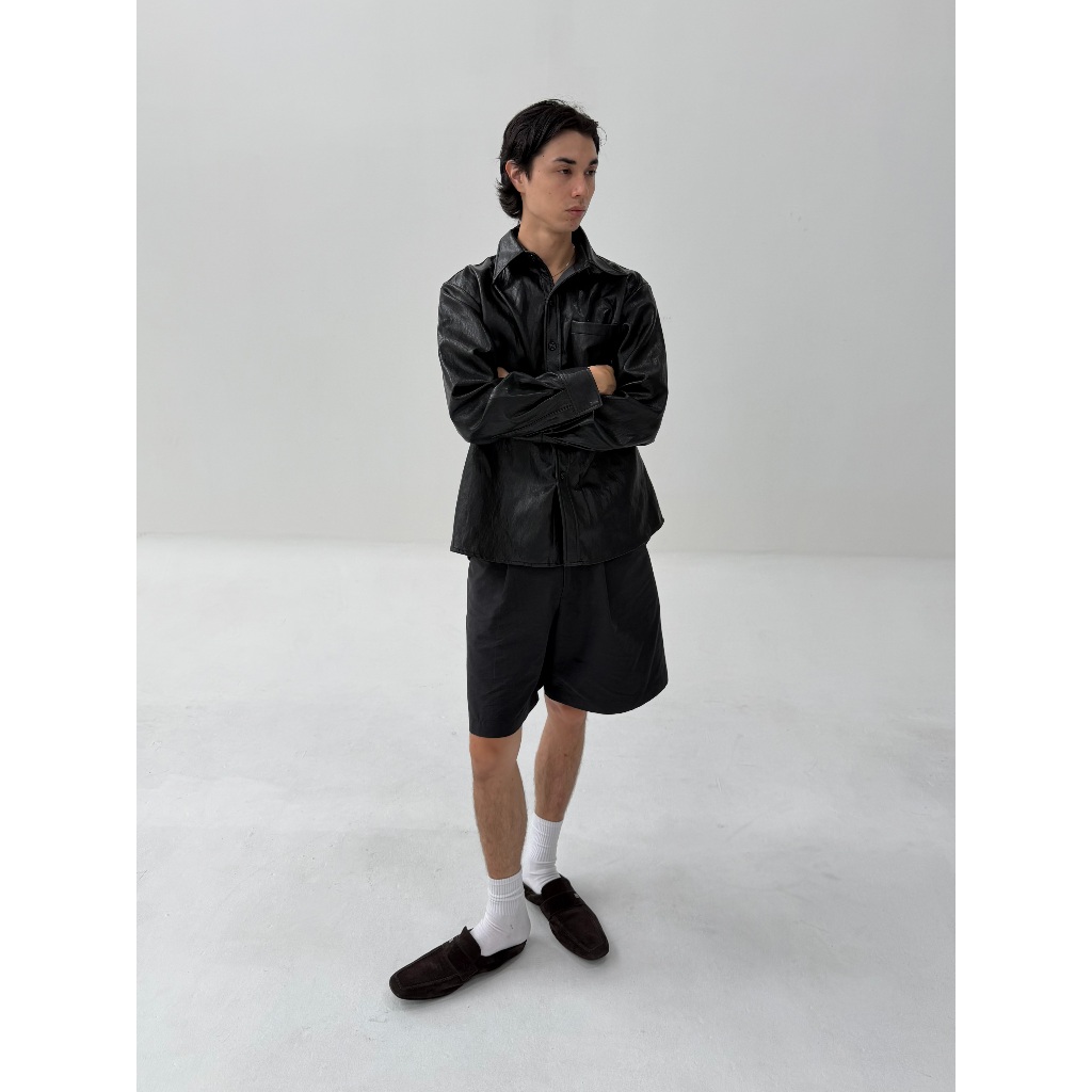 Áo Sơ Mi Da Dài Tay Chất Liệu Faux Leather 67PERCENT/67% - LEATHER SHIRT