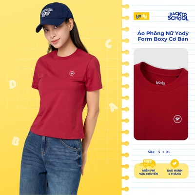 Áo Phông Nữ Yody Form Boxy Cơ Bản WCTS26A002
