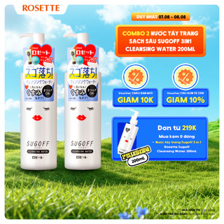 [Livestream] COMBO 2 Nước Tẩy Trang Sạch Sâu Rosette Sugoff 3in1 Cleansing Water 200mL x2