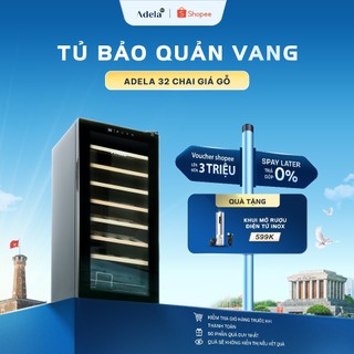Tủ Bảo Quản Rượu Vang Adela 32 Chai Dung Tích 94L Khay Gỗ Sồi Làm Lạnh Bằng Máy Nén TU1-041
