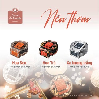 Nến Thơm Tesori d'Oriente Nhập Khẩu Ý (Hũ 109gr / 200gr / Set 3 Mini) - Giúp Thư Giãn, Khử Mùi Phòng, Lưu Hương Lâu