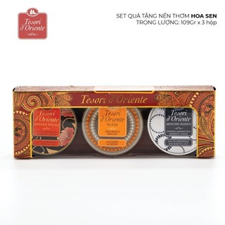 Nến Thơm Tesori d'Oriente Nhập Khẩu Ý (Hũ 109gr / 200gr / Set 3 Mini) - Giúp Thư Giãn, Khử Mùi Phòng, Lưu Hương Lâu