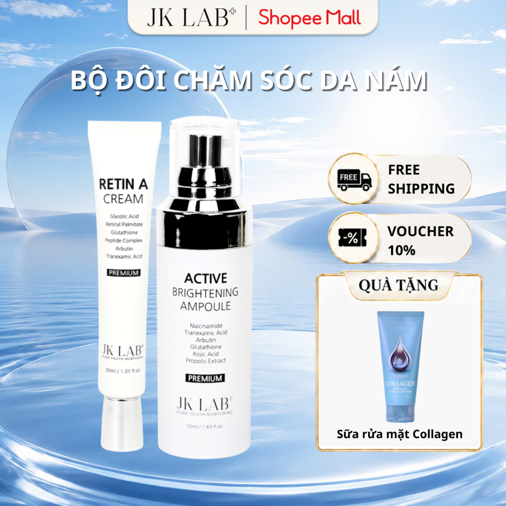 Bộ Đôi C1 JK Lab Giảm Nám Mờ Thâm Chuyên Sâu, Hỗ Trợ Phục Hồi Da