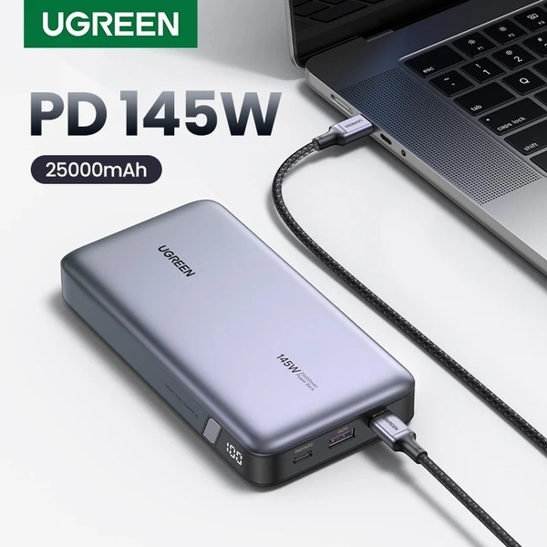 Pin Sạc Dự Phòng Ugreen PB205 - dung lượng 25.000 mAh - PD 3.1 công suất sạc 145W - Pin Li-ion 21700