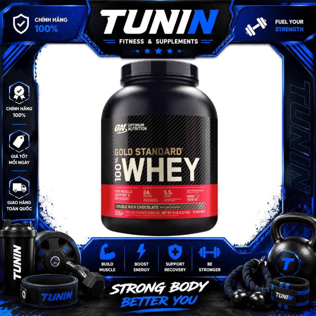 100% Whey Gold Standard 5lbs – Sữa Tăng Cơ Optimum Nutrition Chính Hãng