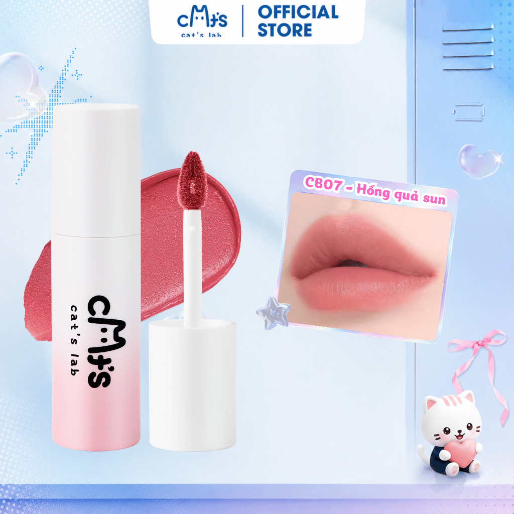 [MÃ CB07] Son Kem Cat's Lab Blur Lip Velvet Chất Lì Mềm Mịn và Dễ Tán 2.5g
