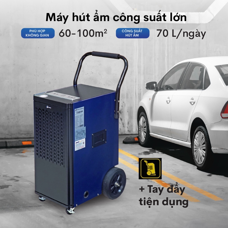 Máy hút ẩm công nghiệp FUJIHAIA DH70BL - Thế hệ sản phẩm mới tích hợp công nghệ cao thân thiện với m