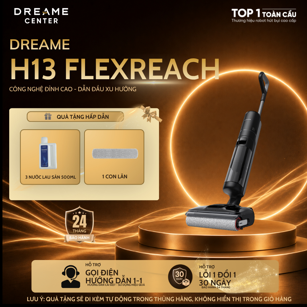 Máy Hút Bụi Lau Nhà Dreame H13 FlexReach Chính Hãng | Giặt Sấy Tự Động | Lau Nghiêng 180°