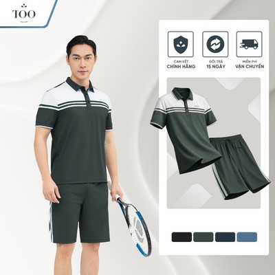 Bộ Thể Thao Nam Polo Cao Cấp Vải Co Giãn 4 Chiều Thoáng Mát Lịch Sự HIVE TQQ TPBO45C