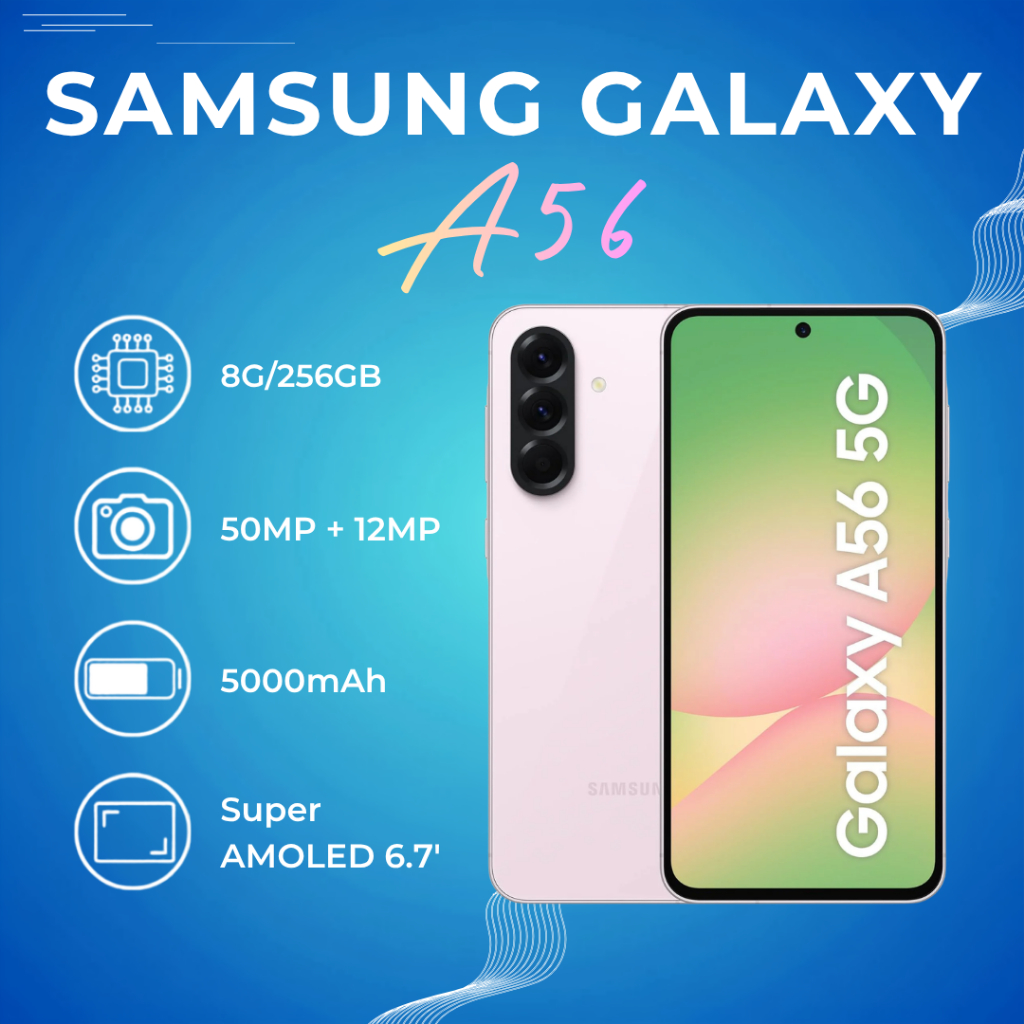 Điện Thoại Samsung Galaxy A56 5G 8G 256GB Al Thông Minh Hiệu Năng Đỉnh Pin Tốt Bảo Hành 12 Tháng