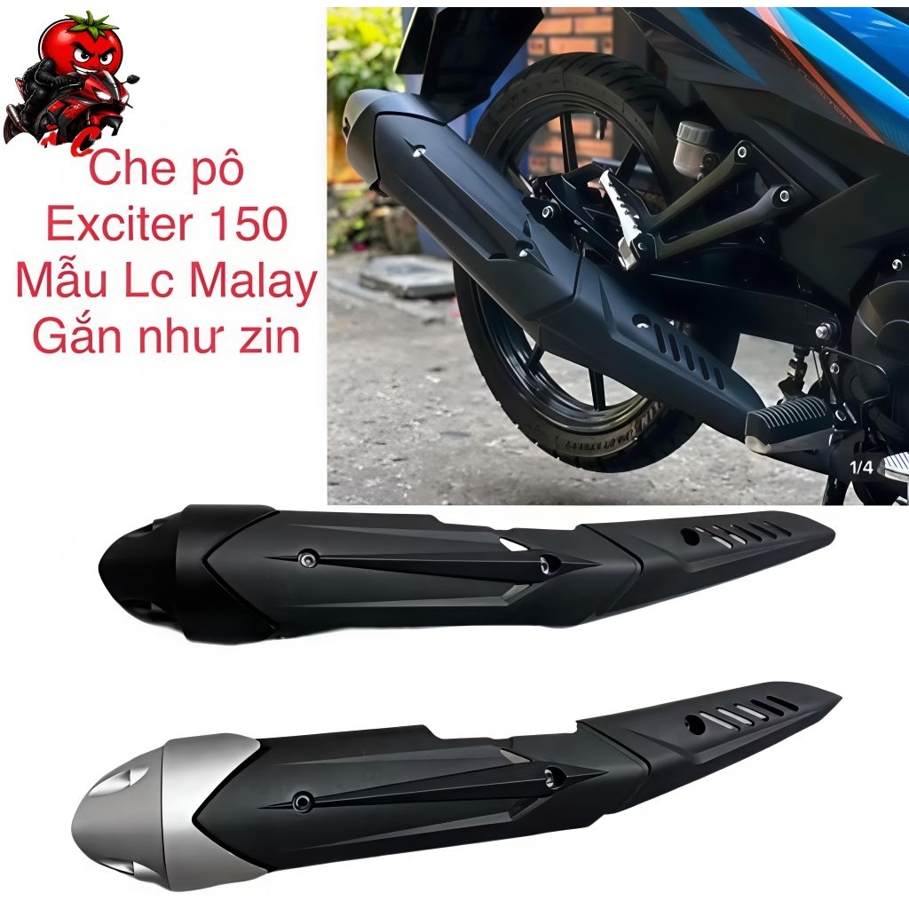 CàChuaRC - Bộ che pô Exciter 150, ốp pô Lc v6 malay